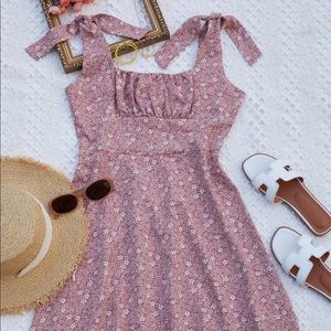 Ruched bust floral dress